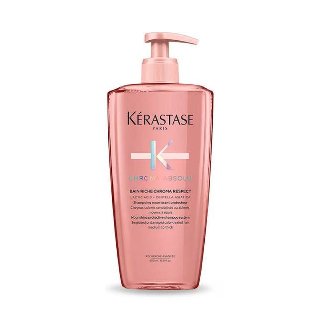 케라스타즈 방 크로마 압솔뤼 - 염색 모발이 부서지거나 갈라지거나 부스스하게 뜨는 것을 방지하는 강력한 모질 개선 기능 샴푸. 500mL 6만5천원. 