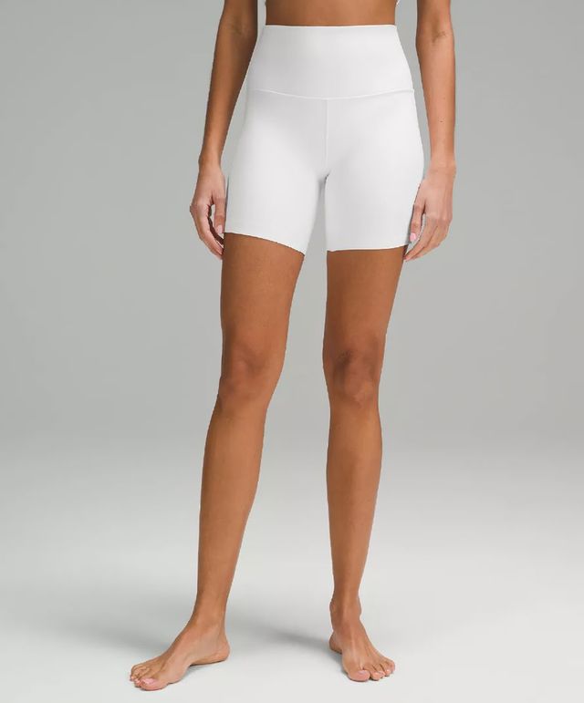 룰루레몬 Align™ 하이라이즈 쇼츠 6" (White)