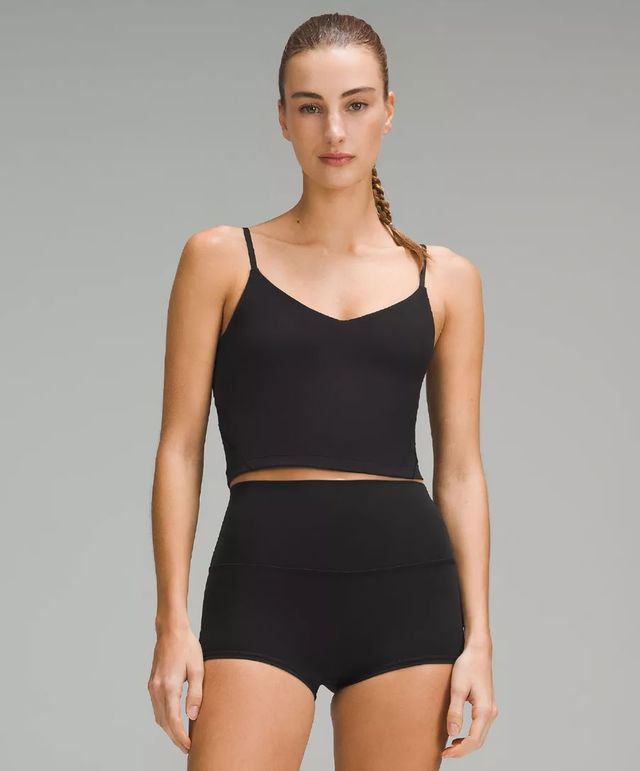 룰루레몬 Align™ 크롭 캐미 탱크탑 (Black)
