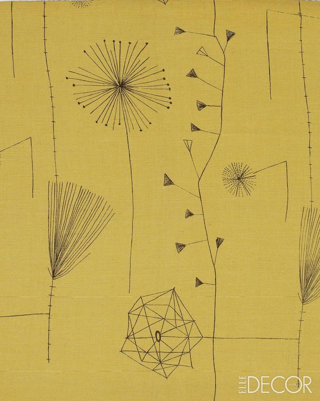 Lucienne Day, Dandelion Clocks, 1953, Screen-Printed, Curtain Fabric, Heal Fabrics. 