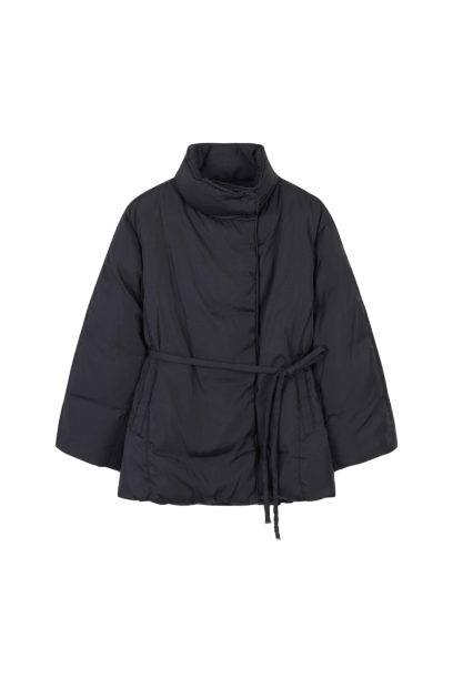 하이넥 벨티드 푸퍼 패딩 점퍼