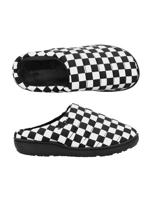 스부 퍼머넌트 F-라인 체커 기모 패딩 슬리퍼