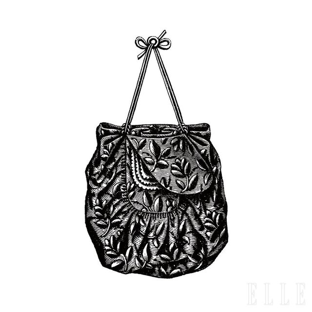 주머니에 손잡이가 달린 백의 초기 모습 ‘레티큘’.