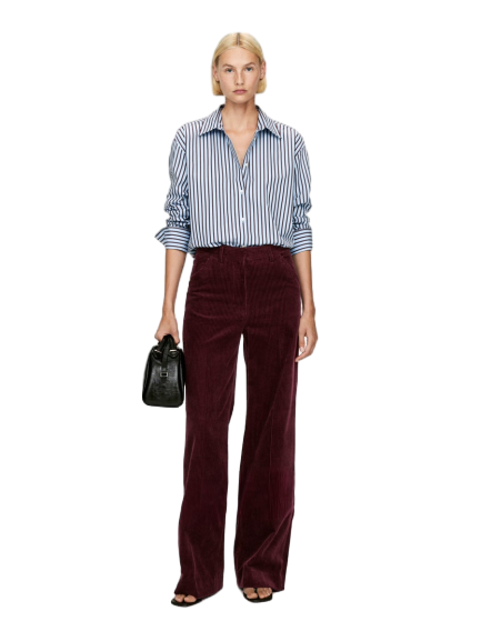 와이드 레그 코듀로이 팬츠