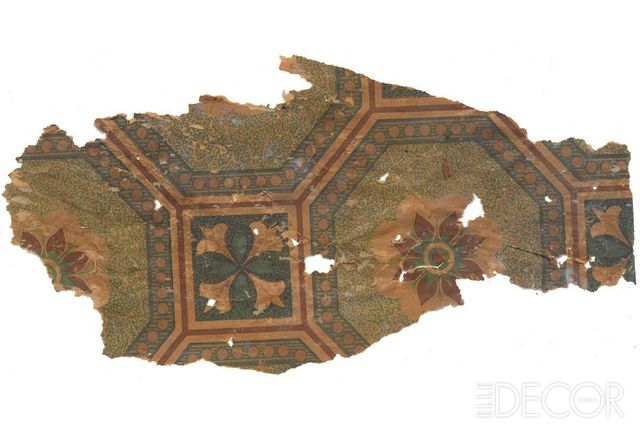 ‘선화’(1960년대). 팔각형 패턴에 녹색과 갈색의 조화, 동서양의 오묘한 조화가 아름답다.