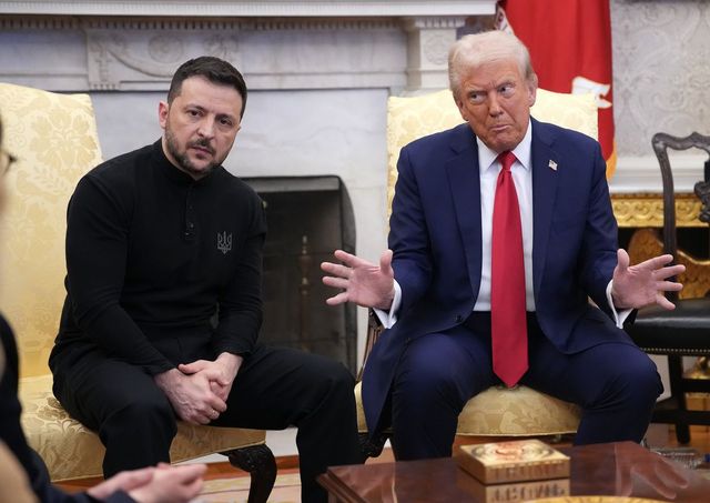 28일 열린 미국과 우크라이나 정상회담에서 젤렌스키 대통령과 트럼프 대통령.