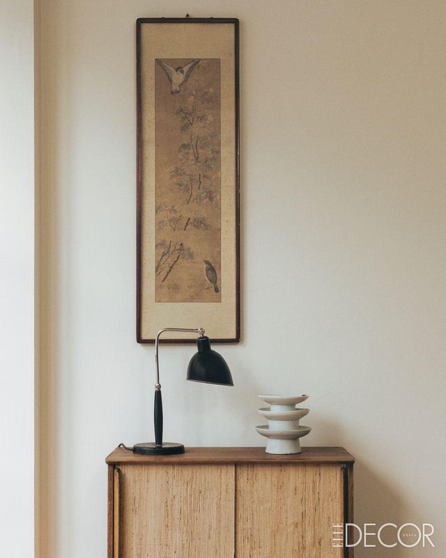 조선 말기 민화 〈화조도〉와 19세기 경기도 광주 분원 제기.