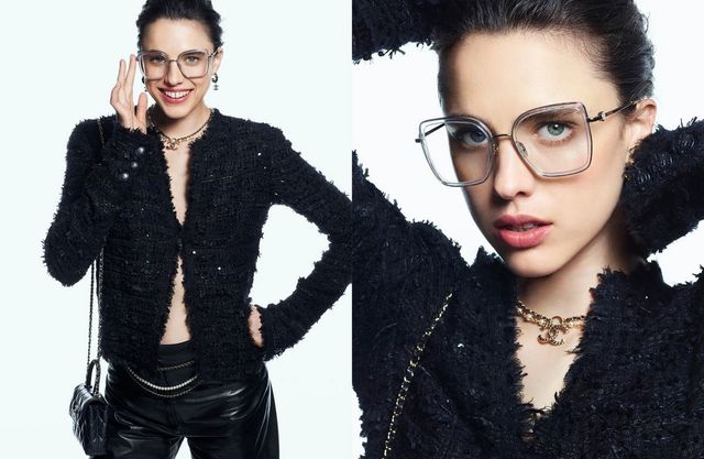 배우 마가렛 퀄리(Margaret Qualley)의 2025 샤넬 봄-여름 아이웨어 캠페인