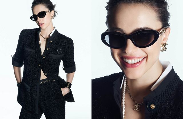 배우 마가렛 퀄리(Margaret Qualley)의 2025 샤넬 봄-여름 아이웨어 캠페인