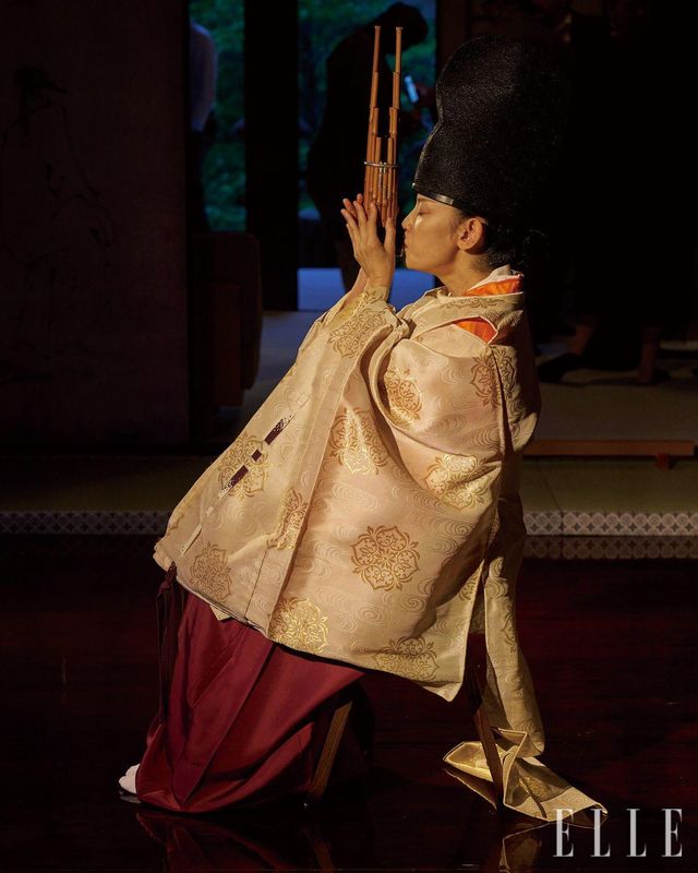 웰컴 칵테일 파티에서 선보인 가가쿠 연주. 