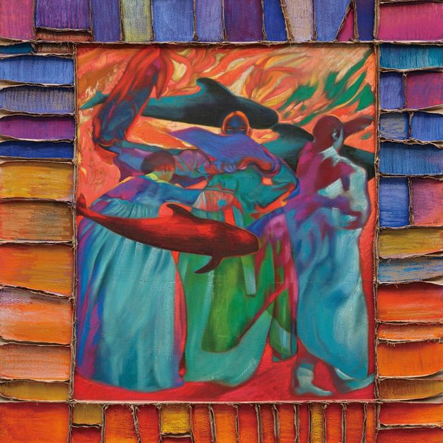 2025 터너상 후보에 최종 호명된 작품. 제이디 차, ‘The Expulsion of Evil(May you receive what you wish for others)’, 2024, 워싱 처리 및 기계 봉제된 리넨에 유채, 오일 바, 200x180cm. 