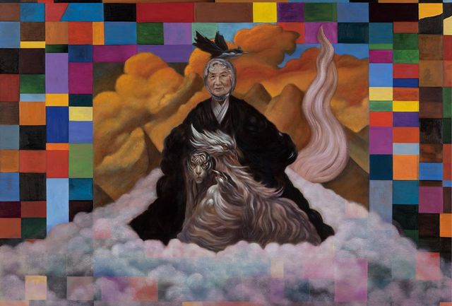 제이디 차, ‘할머니 산(Grandmother Mountain)’, 2023, 캔버스에 유채, 150x210cm.