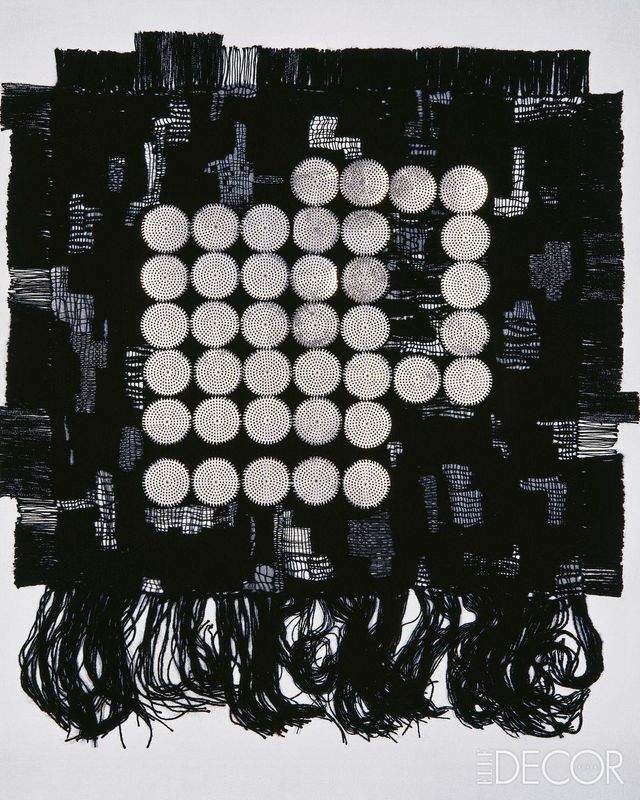 박래현, 털실과 하수구 망을 이용한 태피스트리 ‘작품’(1970년대 초반).