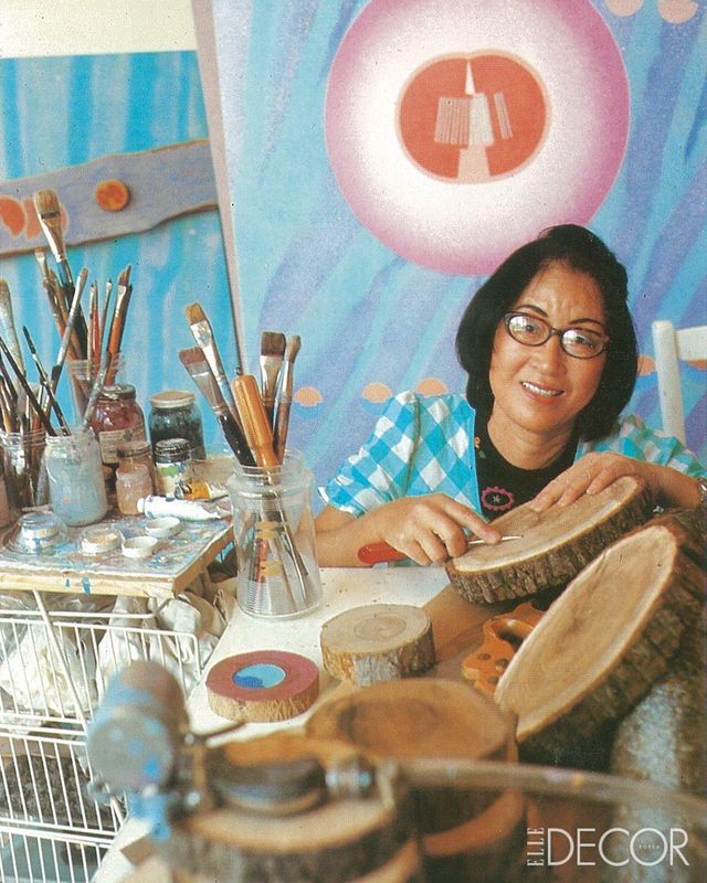 1977년 프로세시옹 거리 작업실에서 이성자.