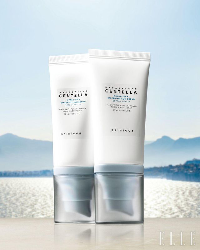 마다가스카르 센텔라 히알루-시카 워터핏 선 세럼 SPF 50⁺/PA⁺⁺⁺⁺, 1만9천원, SKIN1004.