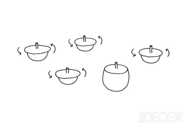 두 원통이 서로 맞닿아 각도를 조절할 수 있는 플로스의 ‘사와루(Sawaru)’.