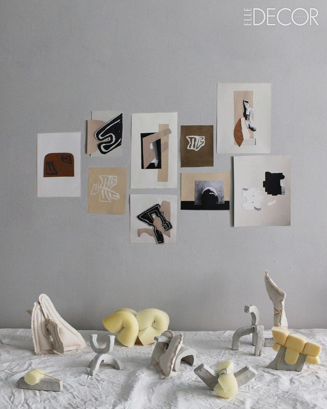 버켄스탁(Birkenstock)과의 협업을 위한 마케트와 조각들.