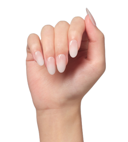 매직프레스 네일팁 밀크 레이어 아몬드, 1세트, 아이보리