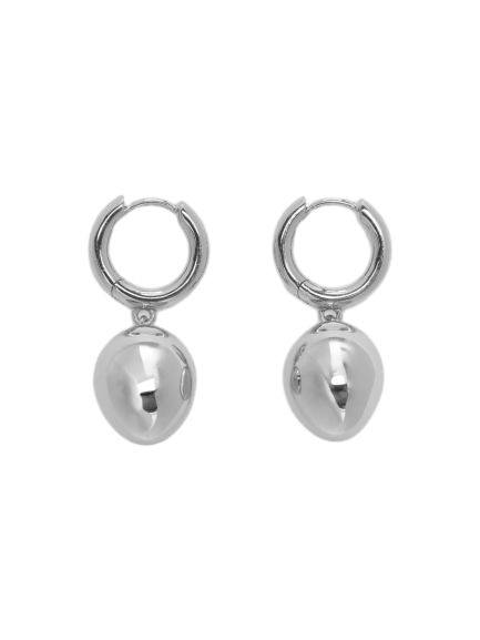 실버 플레이티드 펜던트 이어링