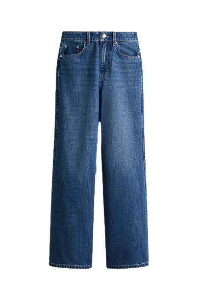 하이웨이스트 와이드 진