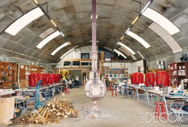 경기도 양주에 자리 잡은 작업실 내부. 실제 작업이 이뤄지는 곳.