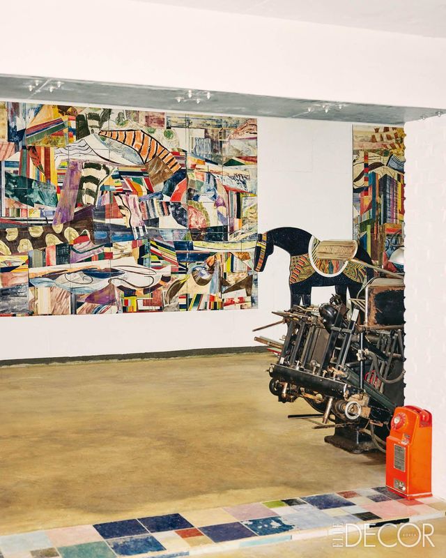 흙판에 그림을 그려 구워낸 다음 벽에 타일처럼 붙인 ‘구운 그림’ 시리즈. 