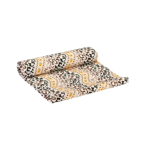 피크닉 러그 - 레오파드 플라워
