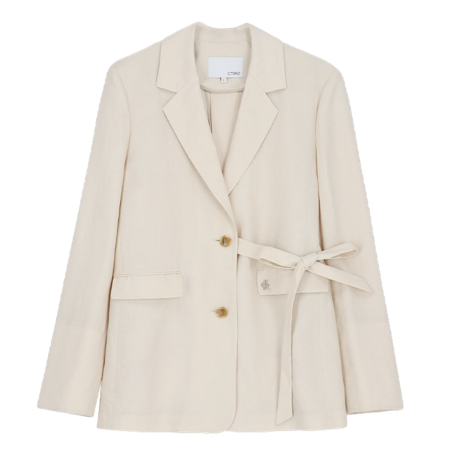 린넨 절개 싱글 자켓