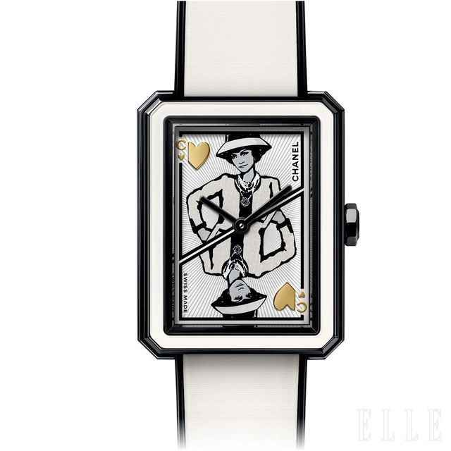 보이프렌드 워치 다이얼에 퀸 오브 하트를 담은 ‘보이프렌드 코코 게임’ 워치. 