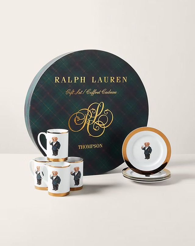 RALPH LAUREN HOME 톰슨 폴로 베어 플레이트 & 머그 기프트 세트, 56만9천원. 