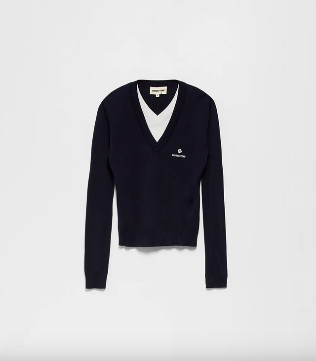 Shushu/Tong Patchwork V-neck knit top 54만9천원