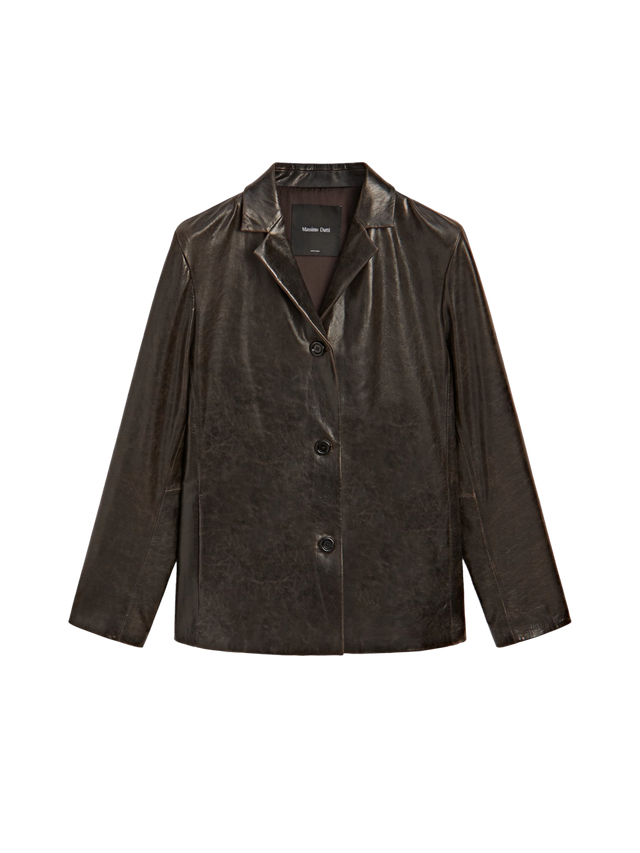 디스트레스드 피니시 나파 레더 블레이저