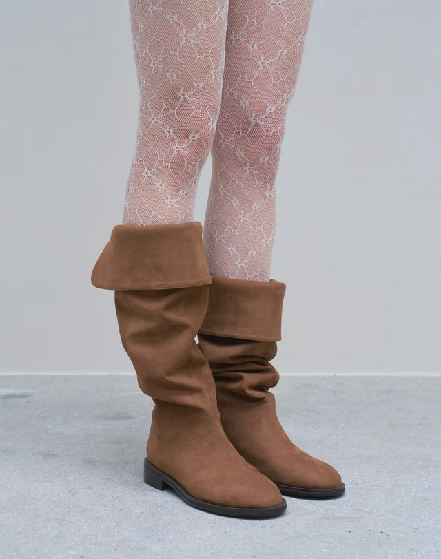 바네사브루노 ACC 스웨이드 패브릭 더블에이 롱부츠