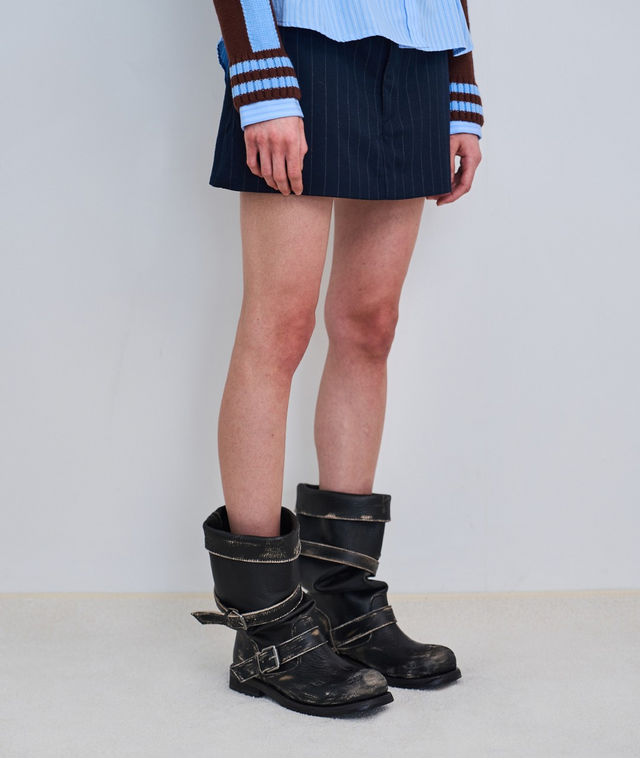 네거티브쓰리 슬라우치 롱 부츠