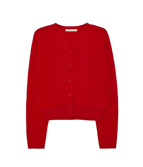 캐시미어 홀가먼트 라운드 가디건