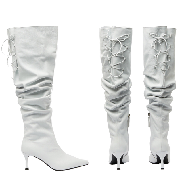 012 Valley Lace Up Thigh High Boots