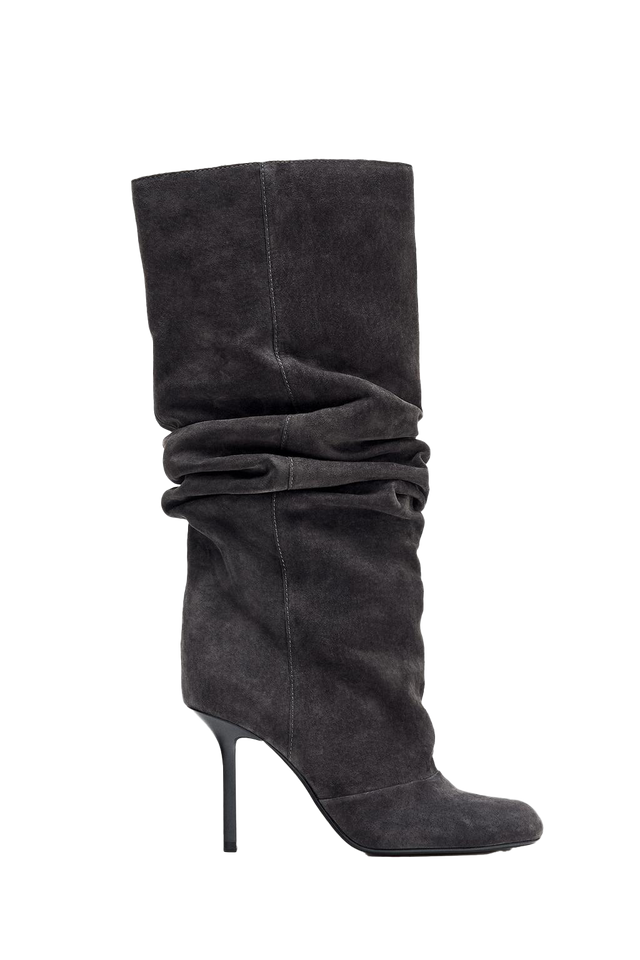 프릴 스웨이드 부츠