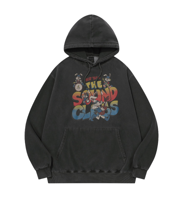사운드 클라우드 피그먼트 후드티 스모크 블랙