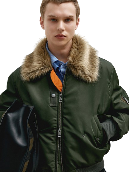 퍼 칼라 MA-1 보머 재킷