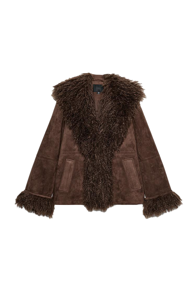 페이크 퍼 더블 페이스드 점퍼