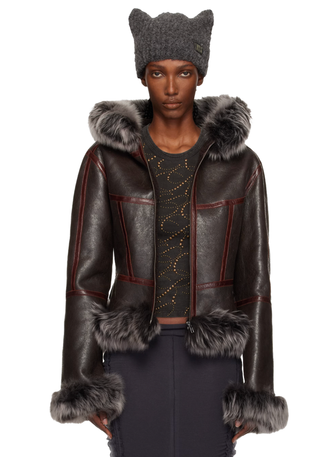 브라운 코코 시어링 재킷