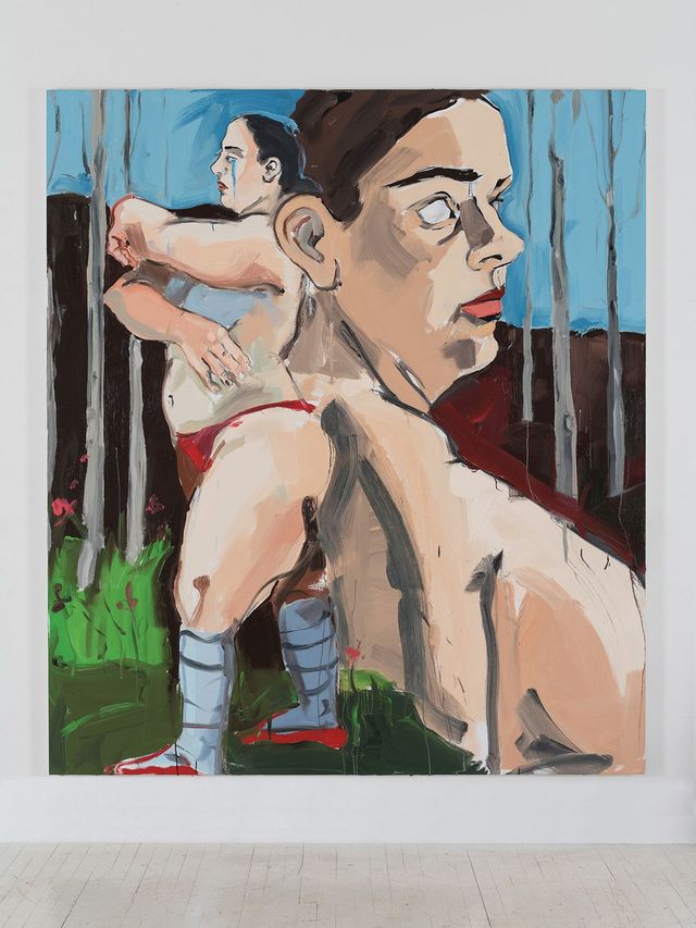 Cristina BanBan, 〈 Yerma〉, 2025, Oil on linen, 247.3x216.9x6.4 cm. Courtesy of the artist and Perrotin. Photographer: John Berens