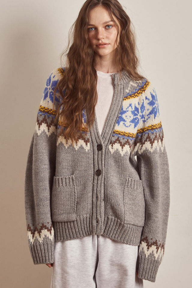 오픈도어스튜디오 노르딕 솔트 가디건 그레이 18만원대