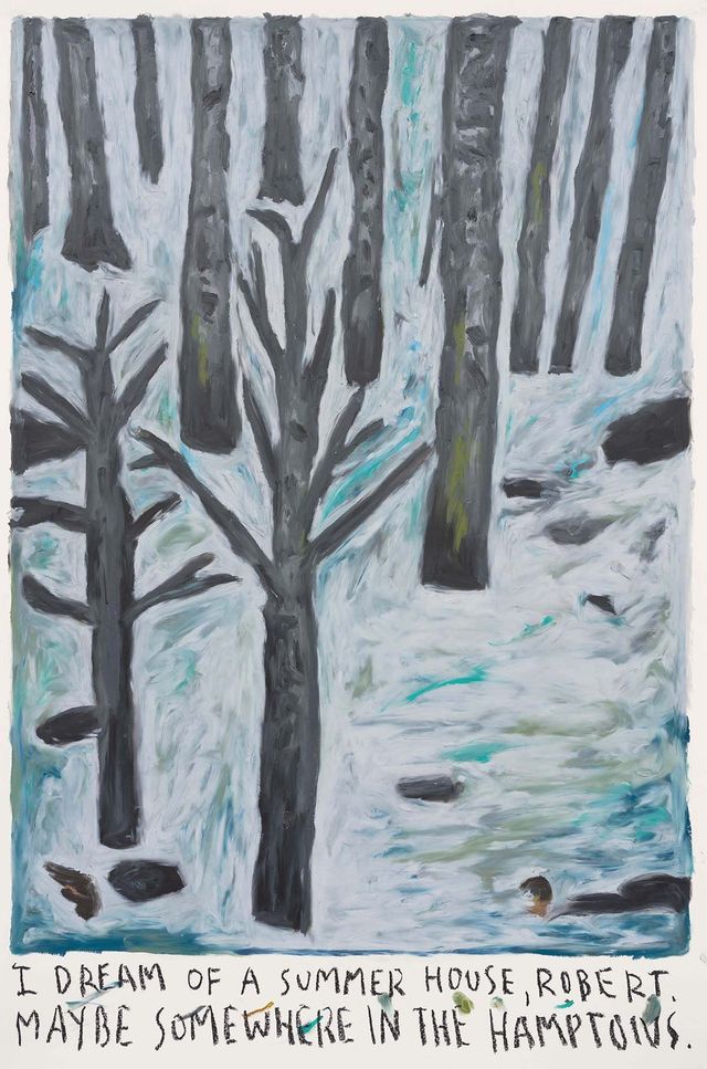 Rinus Van de Velde, 〈I Dream of a Summer House,...〉, 2025, Oil pastel on Paper, 110 x 73 cm.