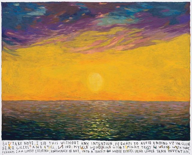 Rinus Van de Velde, 〈But Take Note, I Did This Without Any Intention,...〉, 2025, Oil pastel on Paper, 163 x 201 cm. Courtesy of Gallery Baton