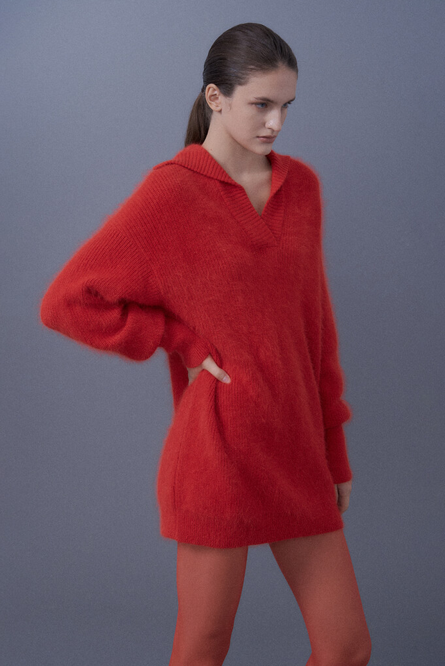 시스템 앙고라 블렌드 헤어리 니트 탑 49만5천원