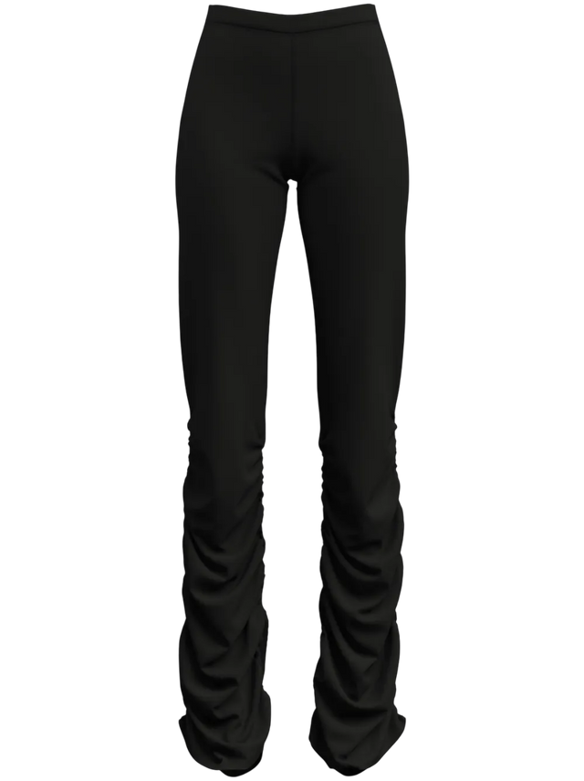 주름 크레이프 슬림 핏 팬츠