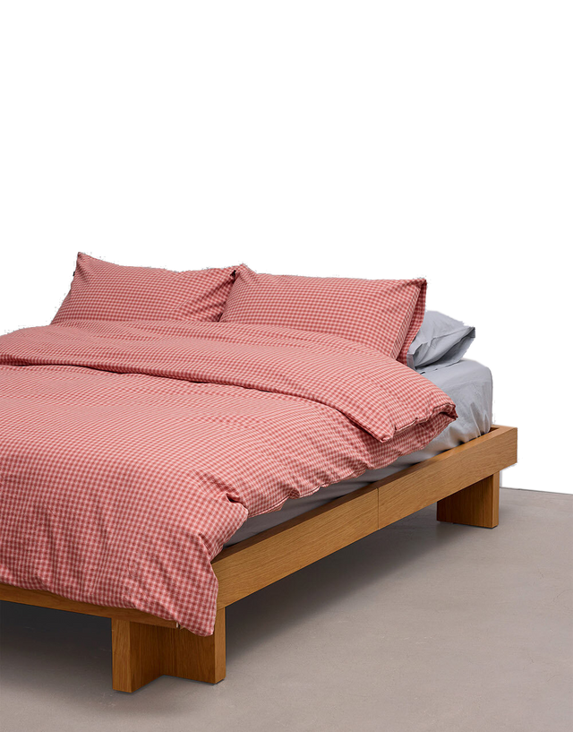 빈티지 레드 체크 침구세트 싱글