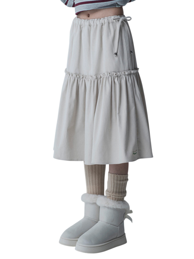 CORDUROY EVIAN STRING SKIRT