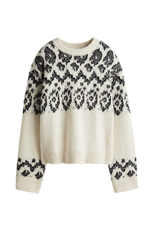 자카드 니트 스웨터